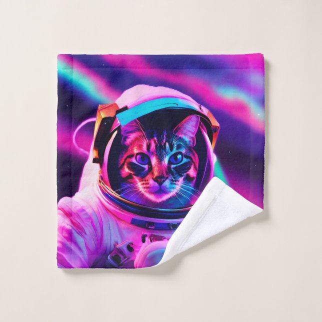 Astronautenkatze Waschlappen (Waschlappen)