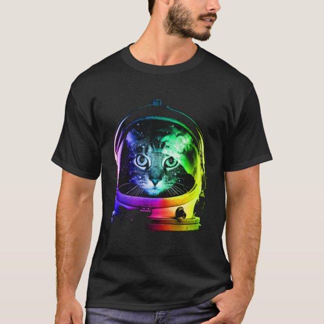 Astronautenkatzkatze für Männer Kinder T-Shirt (Vorderseite)