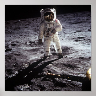 Astronautenlandung auf dem Mond Poster