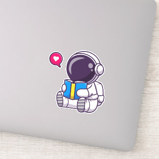 Astronautenlesbuch niedliche Kinder Aufkleber