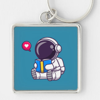 Astronautenlesbuch niedliche Kinder Schlüsselanhänger