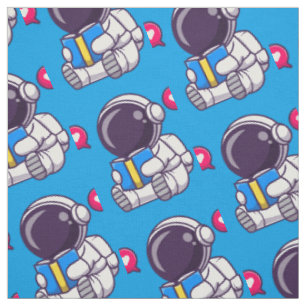 Astronautenlesbuch niedliche Kinder Stoff