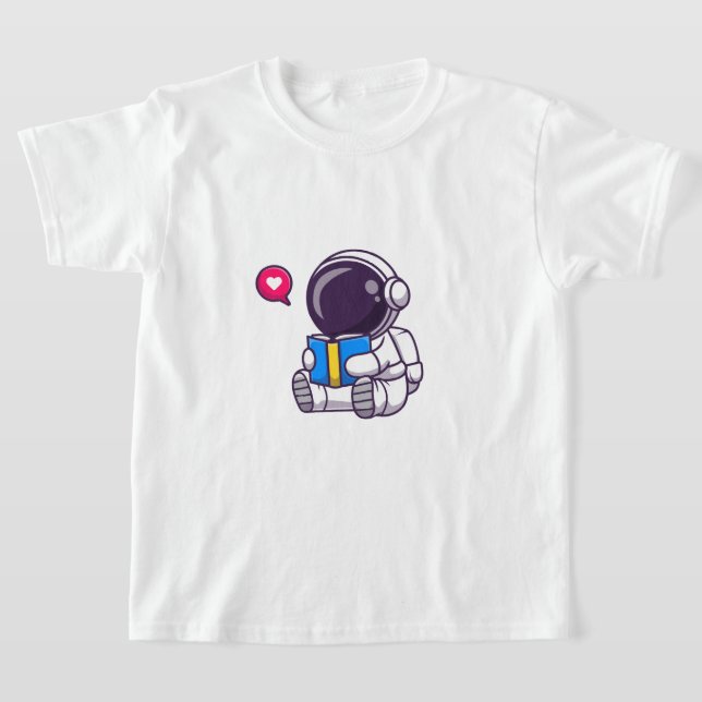 Astronautenlesbuch niedliche Kinder T-Shirt (Ablage )