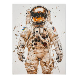 Astronautenmalerei Poster