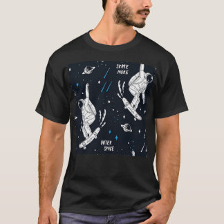 Astronautenmuster Astronautin Nahtloser Skate T-Shirt