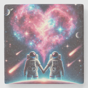 Astronautennebel Liebe Untersetzer
