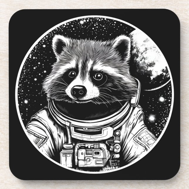 Astronautenrakkos Getränkeuntersetzer (Vorderseite)