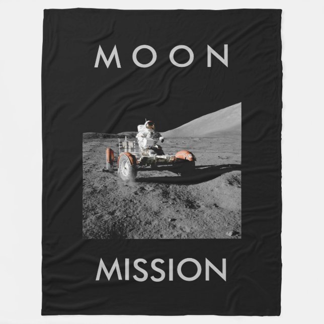 Astronautenraum der Mond-Buggy Fleecedecke (Vorderseite)