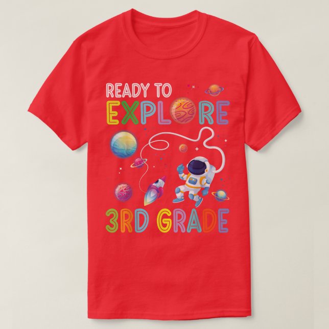 Astronautenschüler zurück in die Schule, bereit fü T-Shirt (Design vorne)