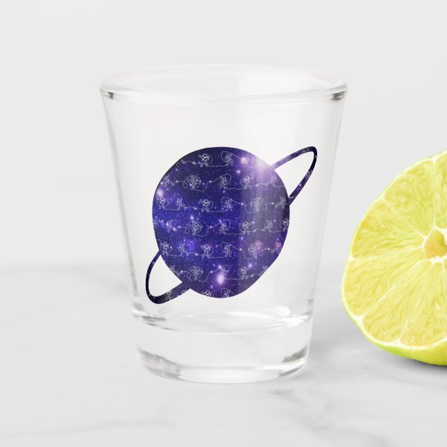 Astronautenschussglas Schnapsglas (Vorderseite)