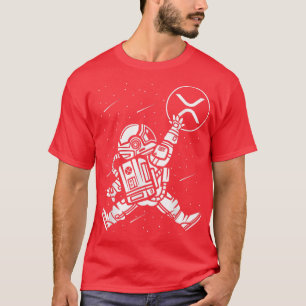 Astronautenspringen XRP-Münze zum Mondkrypto T-Shirt