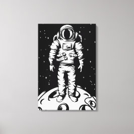Astronautenstatus Stretched Canvas Print Leinwanddruck