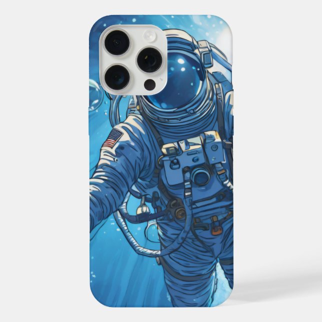Astronautenunterwasser iPhone 15 Pro Max Hülle (Rückseite)