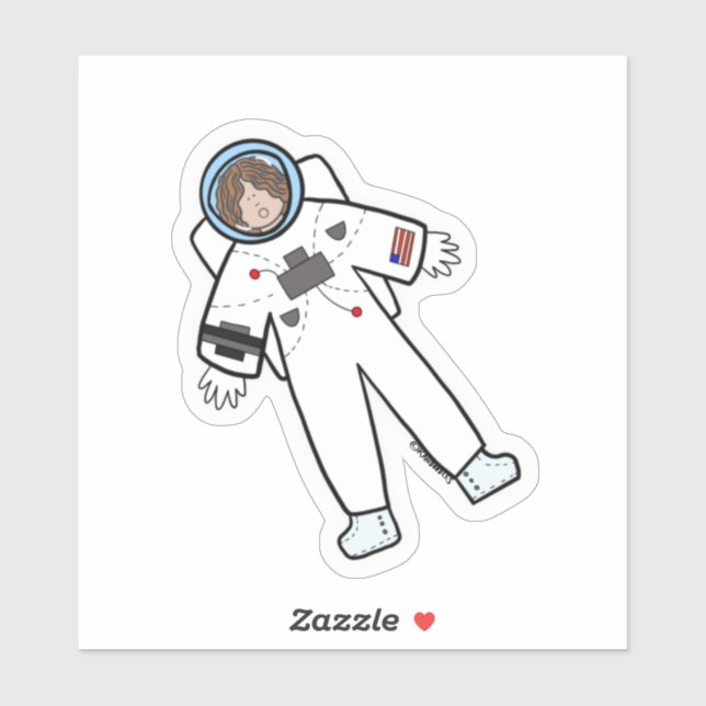 Astronautin Aufkleber (Blatt)