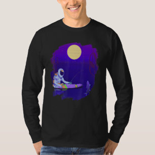 Astronautin Fischerboot Weltraum Cooler See T-Shirt