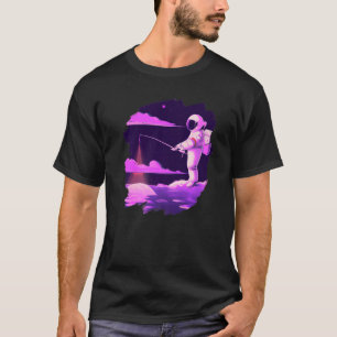 Astronautin Fischerboot Weltraum Cooler See T-Shirt