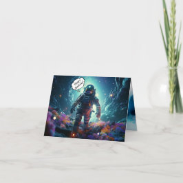 Astronautin Happy Birthday Folded Greeting Card Karte