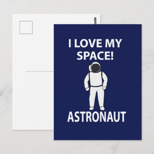 Astronautin I Liebe mein Raumfahrer Postkarte