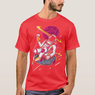 Astronautin Inner Tube Drink Lounges Weltraum T-Shirt