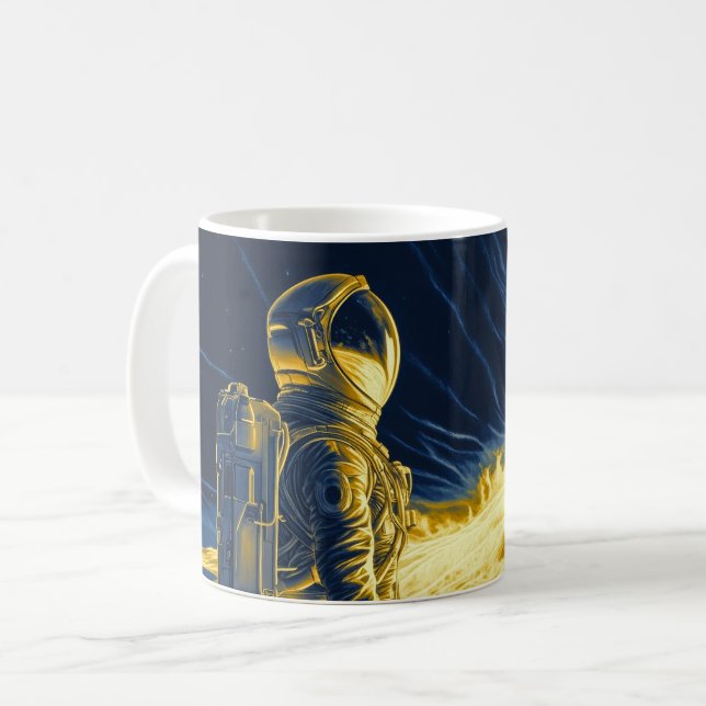 Astronautin Kaffeetasse (Vorderseite Links)