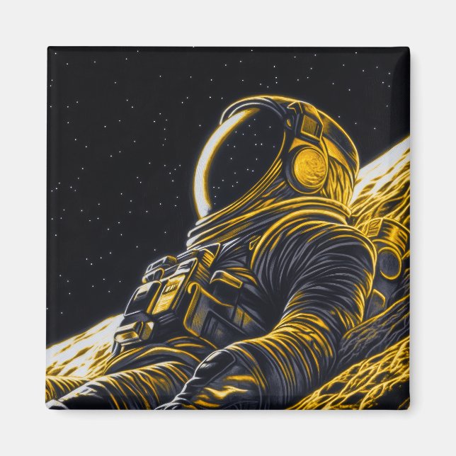 Astronautin Magnet (Vorne)