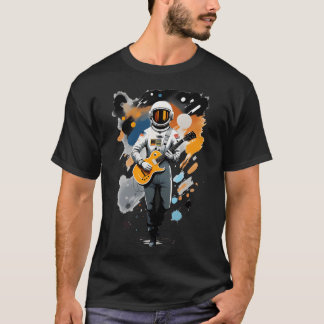Astronautin mit Gitarre T-Shirt