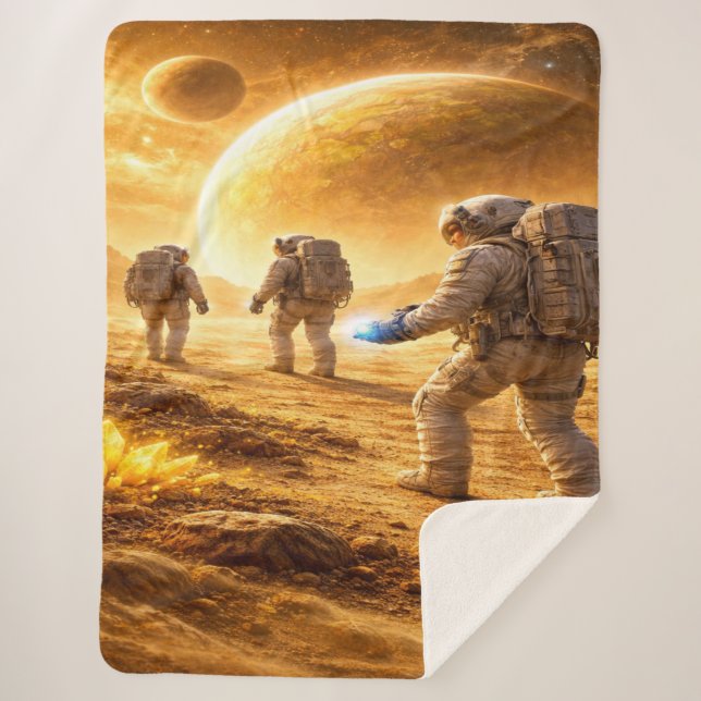 Astronauts explore yellow planet sherpadecke (Vorderseite)