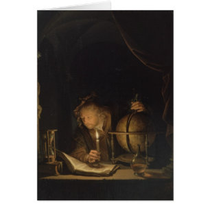 Astronome par lumière des bougies