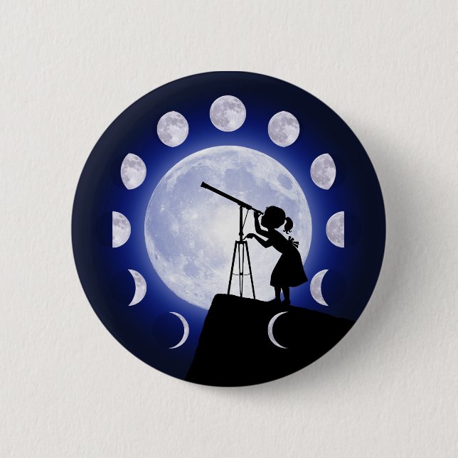 Astronomen, Astronomie, Mondphase Button (Vorderseite)