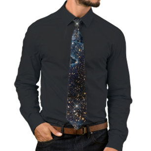 Astronomie Blue Night Sky Foto Krawatte