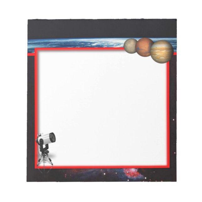 Astronomie Editor Notizblock (Vorderseite)