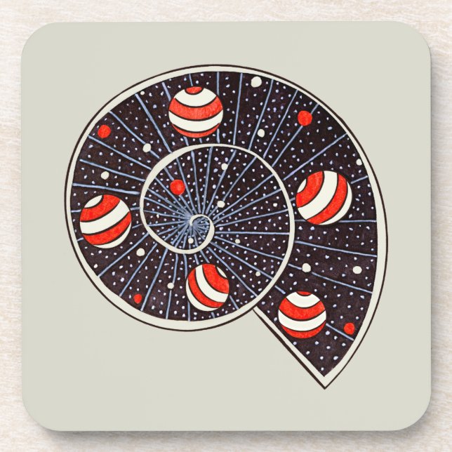 Astronomie Funny Space Spiral Galaxy Getränkeuntersetzer (Vorderseite)