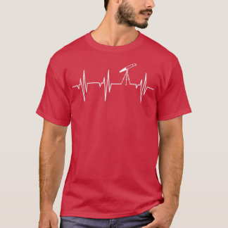 Astronomie Heartbeat Elescope Astronomer Stars Gal T-Shirt