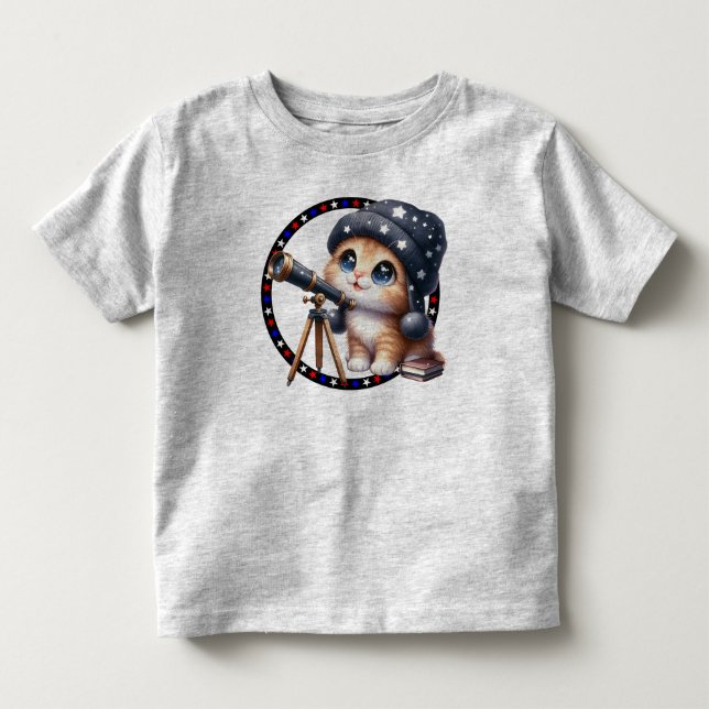 Astronomie Kitty Kinderkind T - Shirt (Vorderseite)