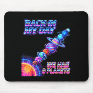 Astronomie-Klick-Planetenliebhaber Retro-Weltraum Mousepad