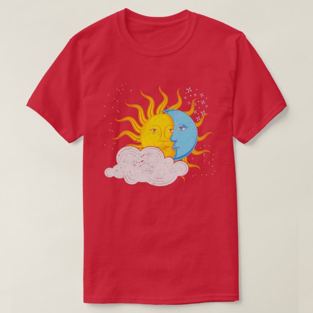 Astronomie Lover Celestial Bodies Moon Sun Astrolo T-Shirt (Design vorne)