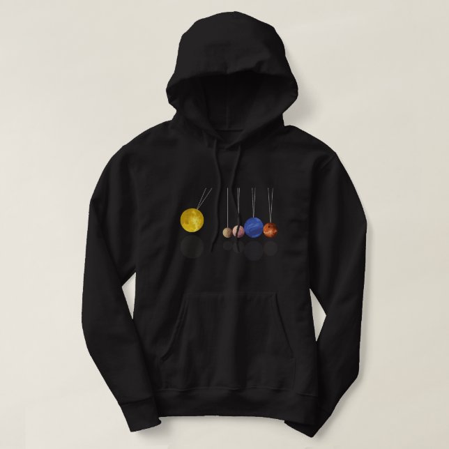 Astronomie Lover Planets pendulum solar system spa Hoodie (Design vorne)