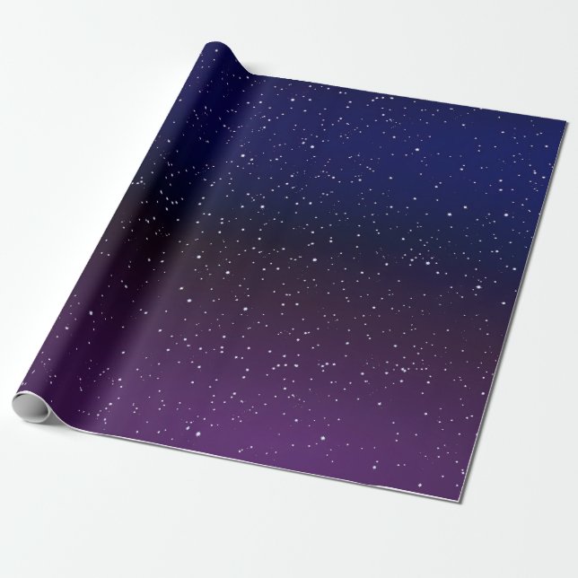 Astronomie Nachts Sternenhimmel Wrapping Paper Geschenkpapier (Ungerollt)