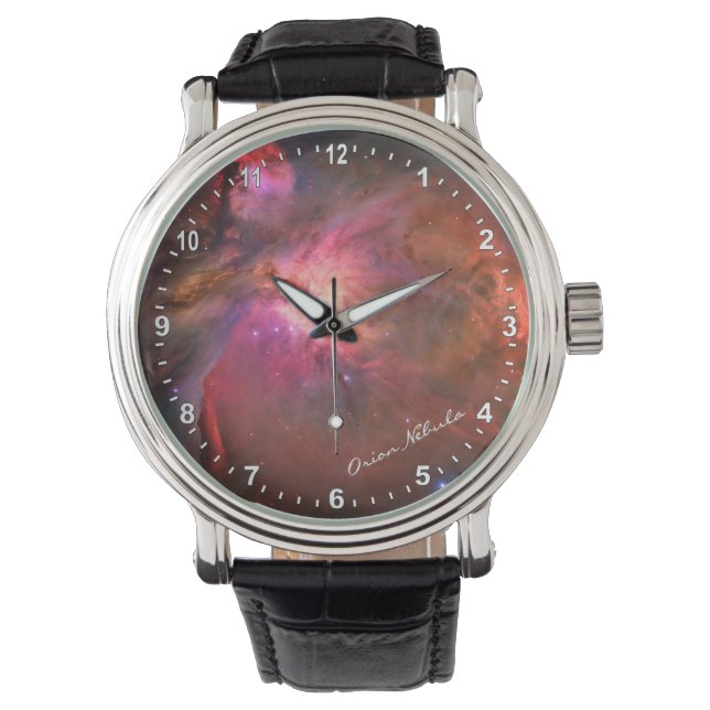 Astronomie & Orion-Nebula Uhr, Hubble / Galaxie Armbanduhr (Vorderseite)
