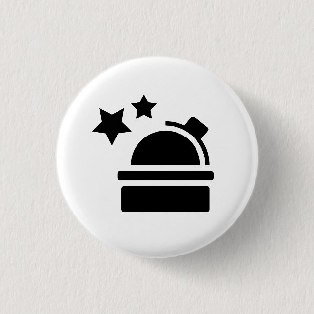 Astronomie-Piktogramm-Knopf Button (Vorderseite)
