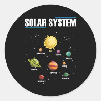 Astronomie Planets Space Solar System Galaxy Runder Aufkleber