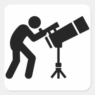 Astronomie Quadratischer Aufkleber