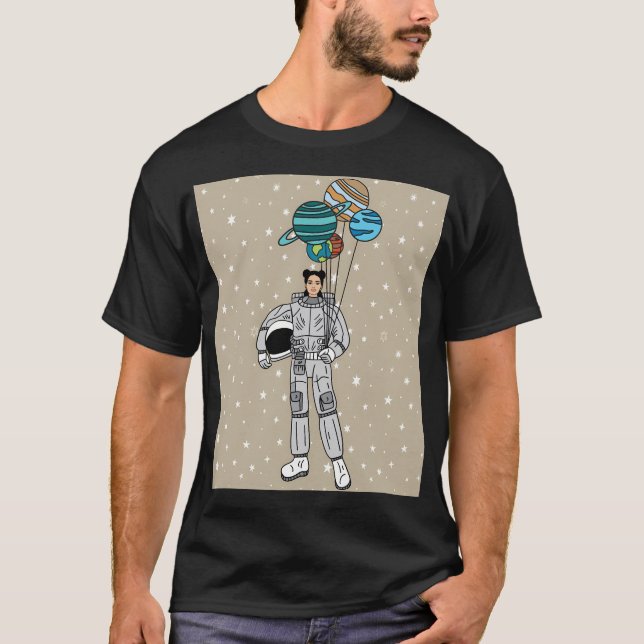 Astronomie Sonnensystem Planeten Universum T-Shirt (Vorderseite)