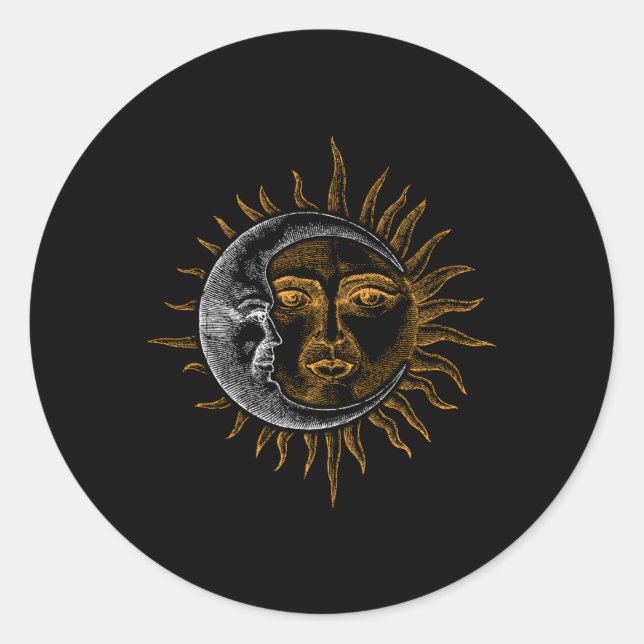 Astronomie Stars Sun Moon Planets Astronaut Runder Aufkleber (Vorderseite)
