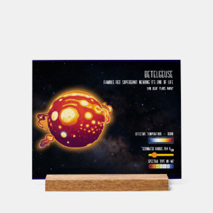 Astronomie Stern Beteigeuze Weltraum Wissenschaft  Acrylschild