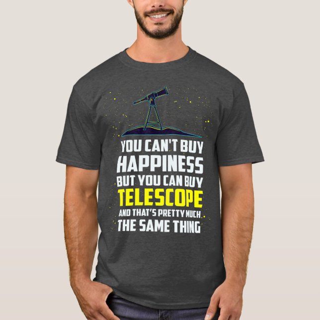 Astronomie Telescope Galaxy T-Shirt (Vorderseite)
