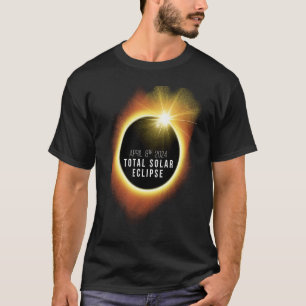 Astronomie Totale Sonnenfinsternis 2024 Totalität T-Shirt