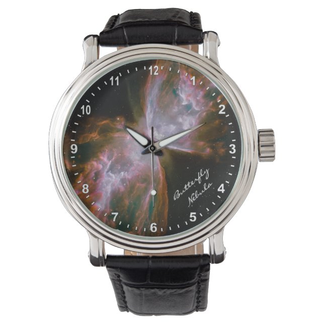 Astronomie und Schmetterlingsnebel, Schmetterlings Armbanduhr (Vorderseite)