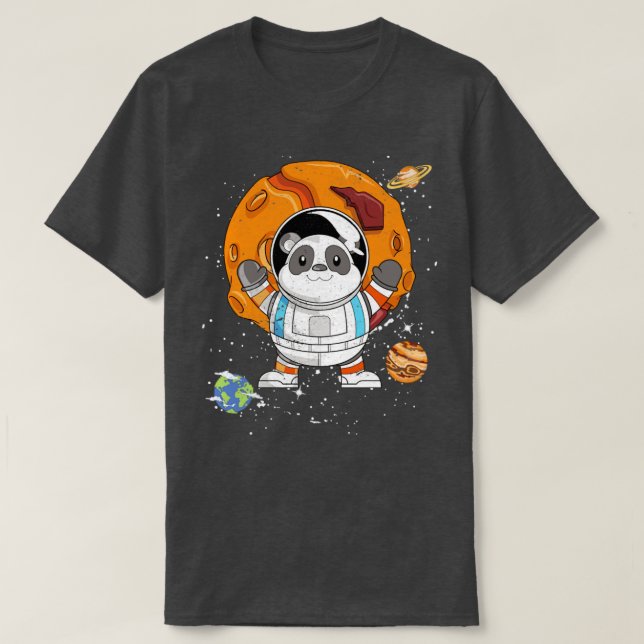 Astronomie Universe Astronaut Planets Asian Animal T-Shirt (Design vorne)