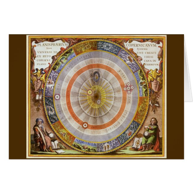 Astronomie vintage Copernican Planisphère céleste (Devant horizontal)